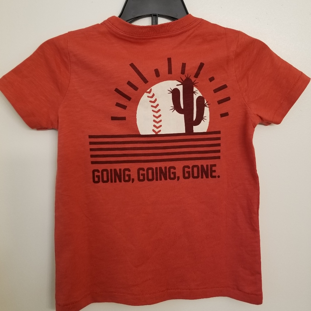 Boys Gymboree T-Shirt XS (4), Red with White lette